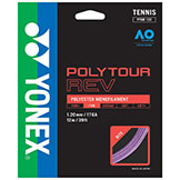 Yonex PolyTour Rev Purple 120/17, 125/16 Tennis String available at Swiss Sports Haus 604-922-9107.