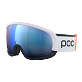 POC Fovea Mid Clarity Comp Goggles Hydrogen White/Uranium Black with Spektris Blue Lens available at Swiss Sports Haus 604-922-9107.