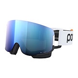 POC Nexal Clarity Comp Goggles Hydrogen White/Uranium Black with Spektris Blue Lens available at Swiss Sports Haus 604-922-9107.