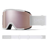 Smith Squad Goggles White Vapor with ChromaPop Everyday Rose Gold Mirror Lens available at Swiss Sports Haus 604-922-9107.
