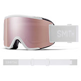 Smith Squad S Goggles White Vapor with ChromaPop Everyday Rose Gold Mirror Lens available at Swiss Sports Haus 604-922-9107.