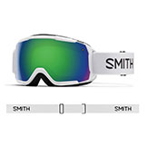 Smith Grom Goggles White with ChromaPop Everyday Green Mirror Lens available at Swiss Sports Haus 604-922-9107.