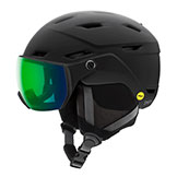 Smith Survey MIPS Visor Helmet Matte Black with ChromaPop Everyday Green Mirror Lens available at Swiss Sports Haus 604-922-9107.
