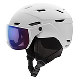 Smith Survey MIPS Visor Helmet Matte White with ChromaPop Photochromic Rose Flash Lens available at Swiss Sports Haus 604-922-9107.