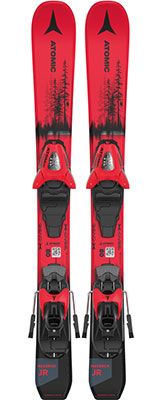 2024 Atomic Maverick Junior 80cm - 90cm Skis & Bindings available at Swiss Sports Haus 604-922-9107.