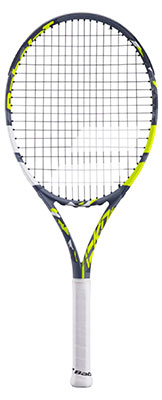 Babolat Pure Aero Jr 26 Performance Tennis Racket Strung available at Swiss Sports Haus 604-922-9107.