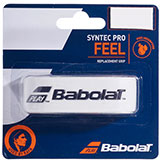 Babolat Syntec Pro White Tennis Replacement Grip available at Swiss Sports Haus 604-922-9107.