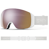 Smith 4D MAG Low Bridge Fit Goggles White Vapor with ChromaPop Everyday Rose Gold Mirror Lens available at Swiss Sports Haus 604-922-9107.