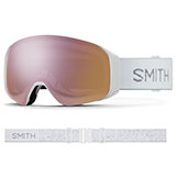 Smith 4D MAG S Low Bridge Fit Goggles White Chunky Knit with ChromaPop Everyday Rose Gold Mirror Lens available at Swiss Sports Haus 604-922-9107.