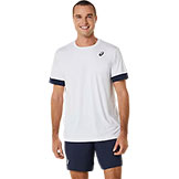 Asics Men's Court Short Sleeve Top available at Swiss Sports Haus 604-922-9107.