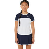 Asics Girls Short Sleeved Tennis Top available at Swiss Sports Haus 604-922-9107.