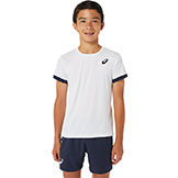Asics Boys Short Sleeved Tennis Top available at Swiss Sports Haus 604-922-9107.