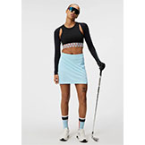 J.Lindeberg Women's Amelie Mid Golf Skirt available at Swiss Sports Haus 604-922-9107.