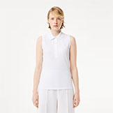 Lacoste Women's L.12.D Slim Fit Sleeveless Golf Polo available at Swiss Sports Haus 604-922-9107.