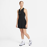 Nike Women's Dry-Fit Advantage Tennis Dress Black available at Swiss Sports Haus 604-922-9107.