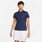 Nike Women's Victory Dri-Fit Solid Short Sleeve Golf Polo Navy available at Swiss Sports Haus 604-922-9107.