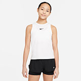 Nike Girls Victory Dri-Fit Tennis Tank White available at Swiss Sports Haus 604-922-9107.