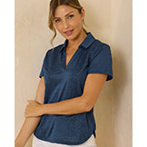 Tommy Bahama Women's Palm Coast Floral Damask Print Polo available at Swiss Sports Haus 604-922-9107.
