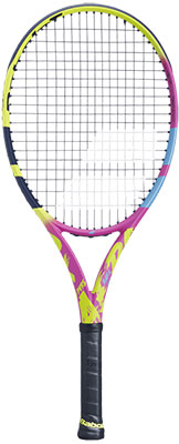 Babolat Aero 26 Rafa Strung Tennis Racket available at Swiss Sports Haus 604-922-9107.