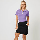 Sofibella Women's UV Staples Pull On 18 Inch Golf Skort available at Swiss Sports Haus 604-922-9107.