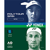 Yonex Polytour Spin 125/16 Blue Tennis String available at Swiss Sports Haus 604-922-9107.